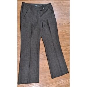 J. Jill Womens Herringbone Trousers Pants Size 10 Career Classic Preppy Brown